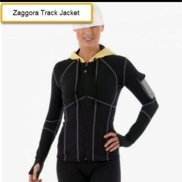 ZAGGORA BURN MORE CALORIES W HOT BODY WATERPROOF BLACK TRACK JACKET W HOOD SZ: M - Picture 1 of 16